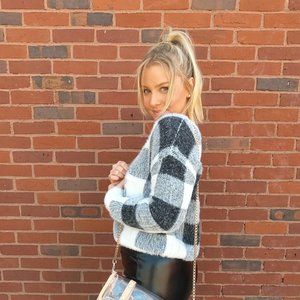 Black and white sweater